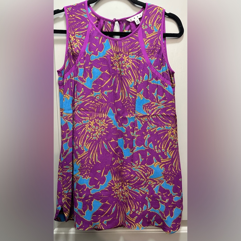 CAbi Size XS Purple Rayon Blouse EUC